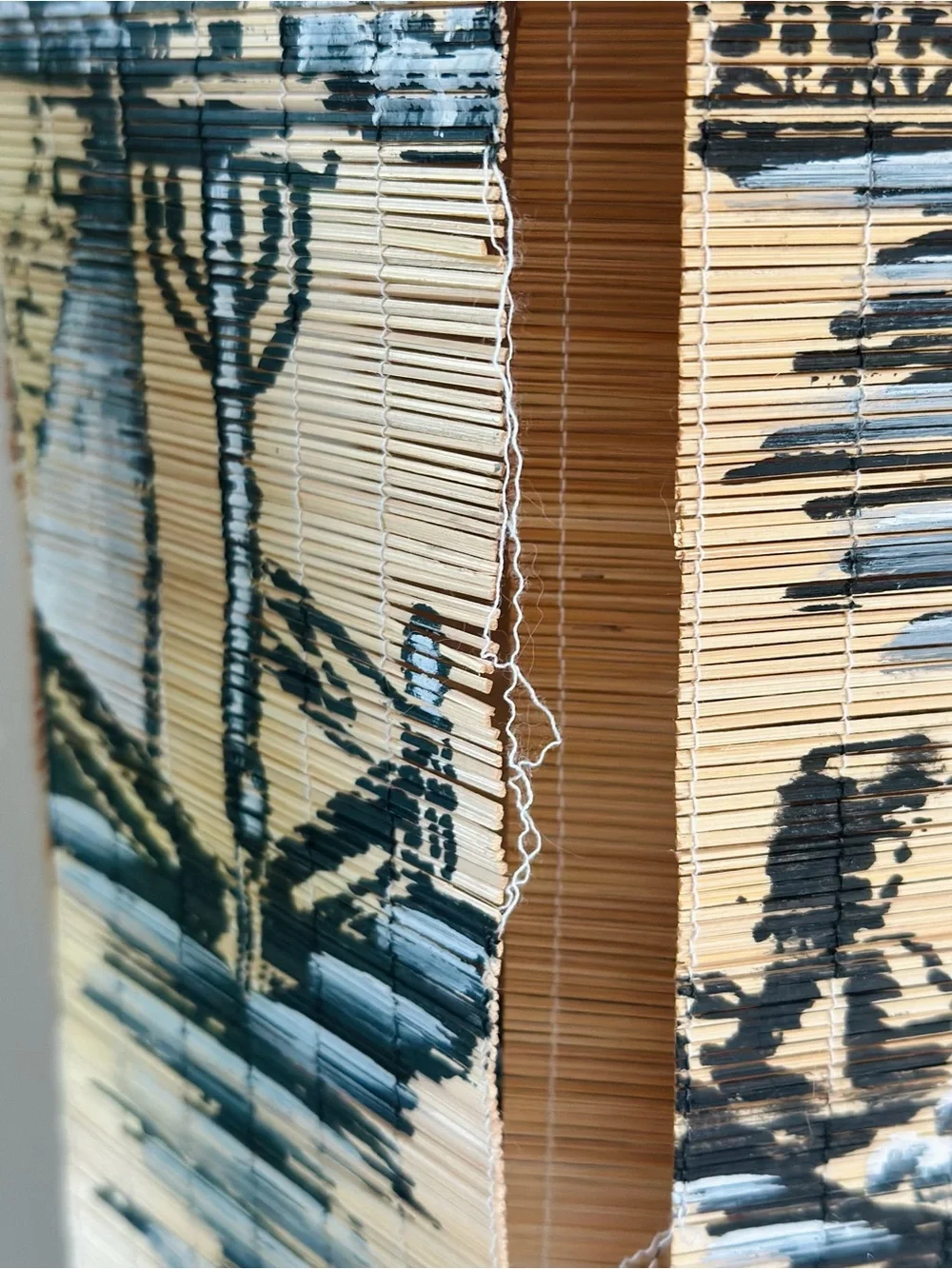 Vintage Bamboo Panel Hanging Lantern